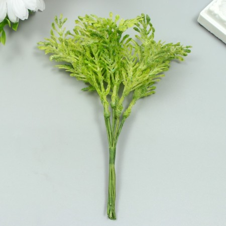 Artificial plant for creativity "thuja" 1 bouquet = 6 branches green 13 cm-2