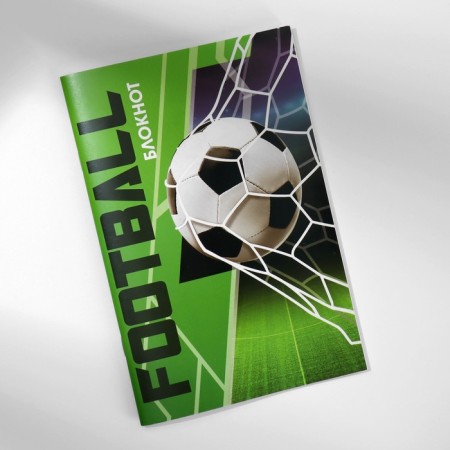 Chancellery set: notebook coloring, stencils, stickers and wax crayons "Football"-7