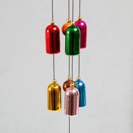 Wind Music Metal "Butterflies and 6 Color Bells" 55x4.7x4.2 cm-2