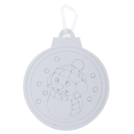 Christmas tree decoration for painting "Veselchak" 4 pcs., Brush-2