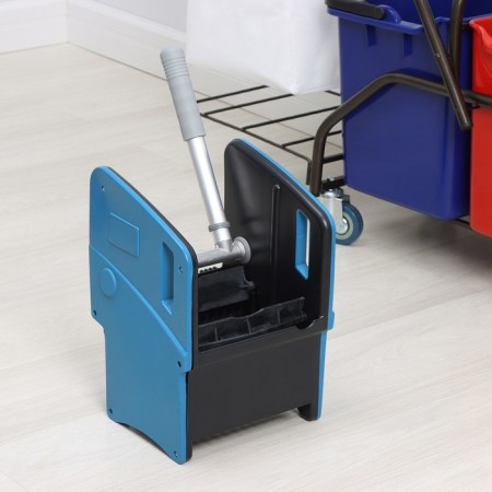 Two -browning cart for cleaning rooms, 2 × 25 l, equipment with a nylon bag, 135 liters-5
