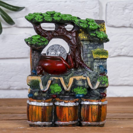 Fountain "Jug under the tree" 10*14*20 cm (with backlight)