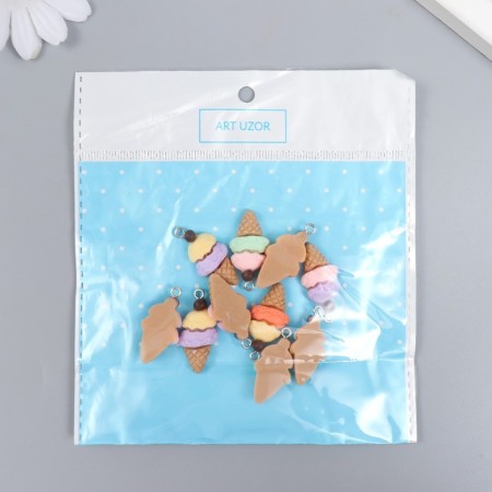 Decor for creativity Plastic "Ice Crypton with a loop" mix 0.5x1.4x2.9 cm-4