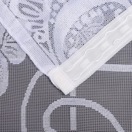 Tulle set with curtain tape, 170x240 cm, 255x160 cm, white color, 100% polyester-3
