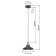 Lamp PL4 BK/BN Metal E27 60W H-pLAFON 13 cm, suspension 80 cm, black