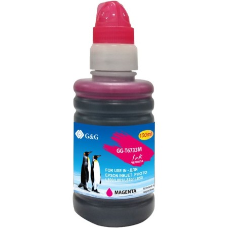 Ink G&G GG-T6733M, for Epson L800/L805/L810/L850, 100ml, purple-1