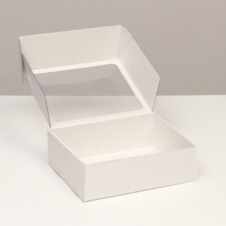 Box with a window, white, 27 x 21 x 9 cm-2