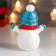 Souvenir Ceramics "Snowman, a hat-ear and red scar" 13.6x7.2x10.9 cm