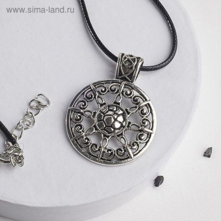 Piece on the lace "Star in the Circle", color black silver on a black lace, 42 cm