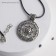 Piece on the lace "Star in the Circle", color black silver on a black lace, 42 cm