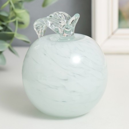 Souvenir Glass in glassbreaker "Apple" h 90 mm white-3