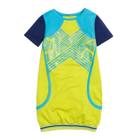 Dress for girls, height 116 cm, Lime color-1