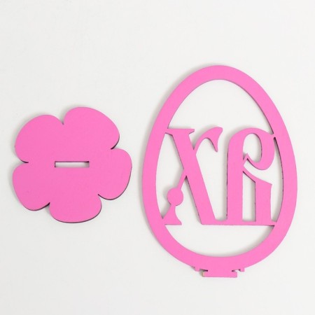 Easter decor "XV" 6.5x4.7x9.3 cm (set 2 parts) purple-4
