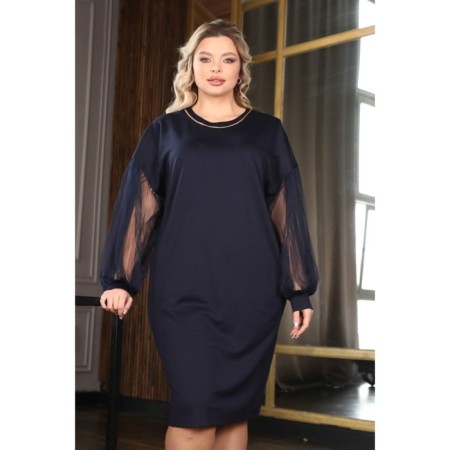Women's dress, size 58, blue color-7