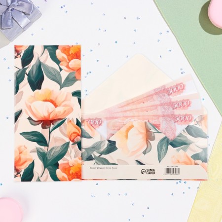 Money envelope "Universal" flower, 16.5 x 8 cm-1
