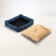 An animals bed, 60*50*15 cm, martial, synthetic winterizer, temptation. fur, blue