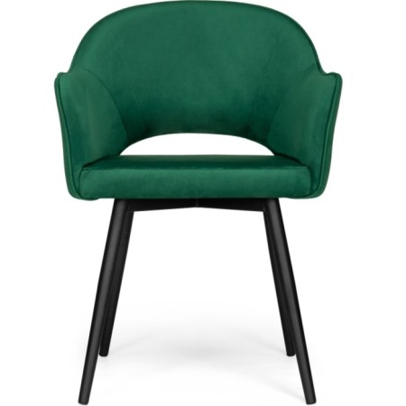 Chair on a metal frame Ouster MR-19 metal/velor, black/green 59x59x80 cm-1