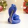 Figure soap "snake cobra" blue with gilding