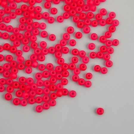 Glass 8/0 "Matte translucent. Orange-red" 10 g-1