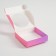 Gift box team with a window, pink-lilac, 11.5 x 11.5 x 3 cm
