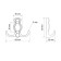 Furniture tundra hook TKD023, two -rod, gold, 4 pcs TMP