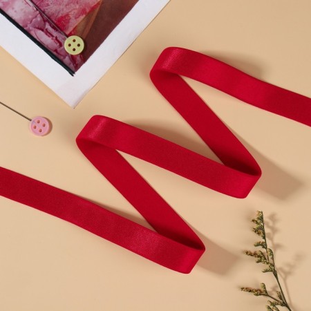 Glaps for straps, shiny, 15 mm, 10 ± 0.5 m, red color