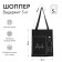 A chopper bag without a zipper, without lining, black color