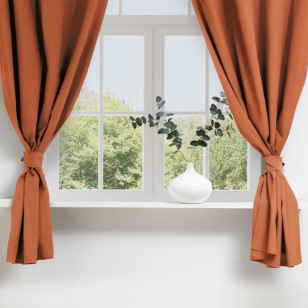 A set of curtains for the kitchen with sequences of Ethel "Kitchen", orange color, 150x180 cm - 2 pcs