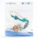 Holder for the nipple - dummy "butterfly", wooden, turquoise color