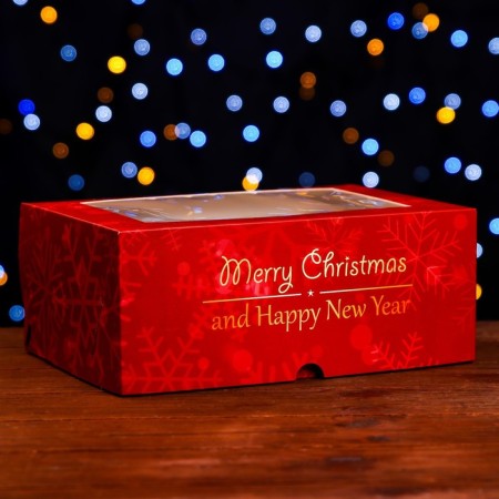 Packaging for 6 cupcakes with the "Happy New Year" window, 25 x 17 x 10 cm-4