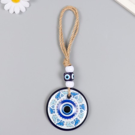 Suspension from the evil eye "Elephants on the Circle" 8x2x13 cm