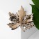 Brooch "Mine Leaf" glass, green color in black gold
