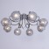 Teresa chandelier 8x40W E27 chrome, black chrome 74x74x22cm