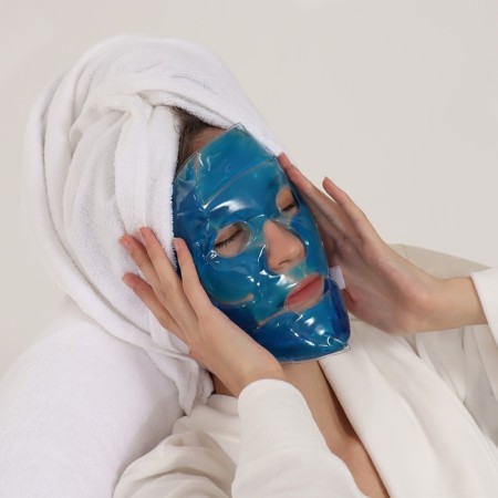 Facial mask hydrogel, cooling/warming, d = 21 cm, blue color-7