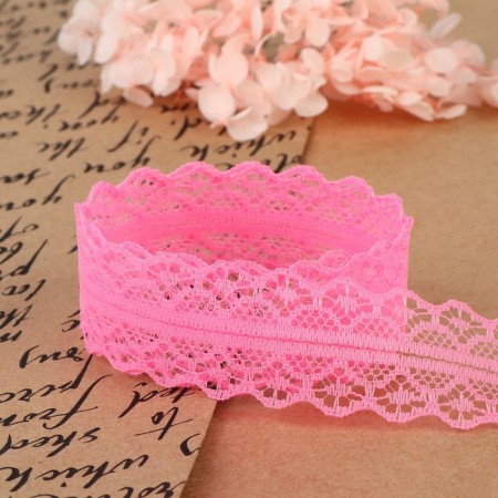 Capricon lace, 30 mm × 10 ± 1 m, pink color-2