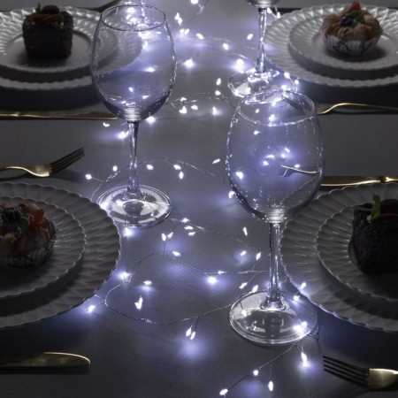 Girlyanda "Mishura" 5 m Rosa, IP20, silver thread, 200 LED, white glow, 12 V