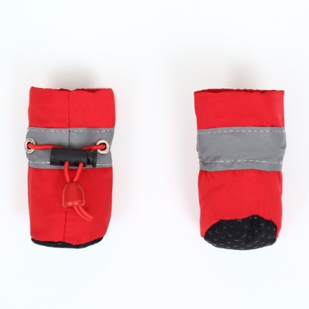 Dog boots "comfort" with weighting, set 4 pcs, size 1 (3, 5 x 2, 5 cm), red-2