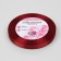 Satin tape, 10 mm × 23 ± 1 m, cherry color No. 37
