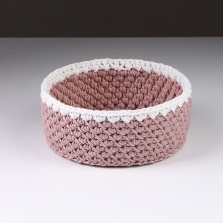 A set of knitted baskets, 3 pcs, polyester fiber, lilac-3