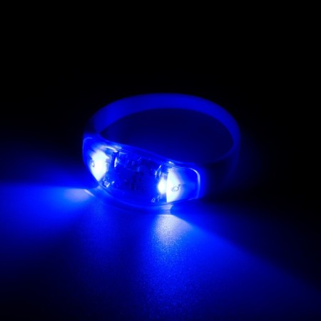 Blue LED bracelet, CR2016x2 batteries, glow blue-1
