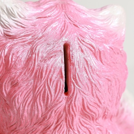 Pig a piggy bank "joyful cat" pink, 20cm-5