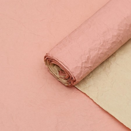 Packaging paper "Ecolux two -color", orange pastel - yellow pastel, 0.7 x 5 m