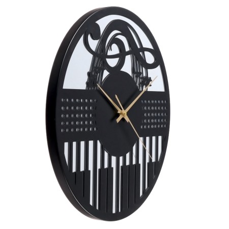 Watch Wall Interior "Piano", smooth move, D-40 cm, with a mirror-1