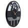 Watch Wall Interior "Piano", smooth move, D-40 cm, with a mirror