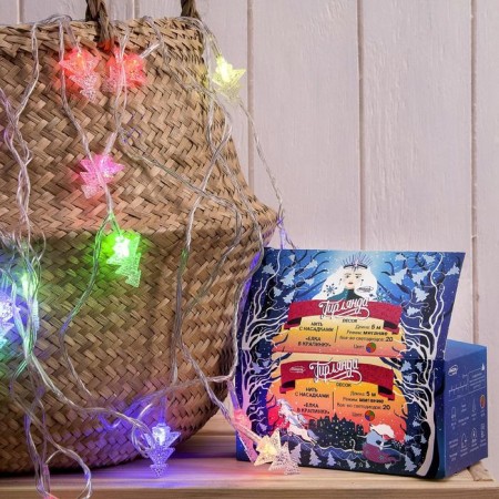 Garland “thread” 5 m with nozzles “Tree in specking”, IP20, transparent thread, 20 LED, glow of multi (RG/RB), blinking, 220 V-5