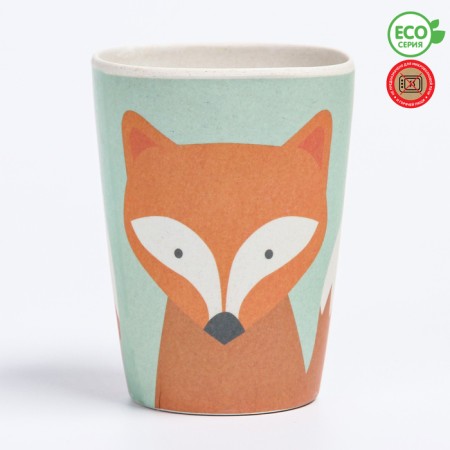 Bamboo cup of bamboo, 240 ml., Color and pattern mix