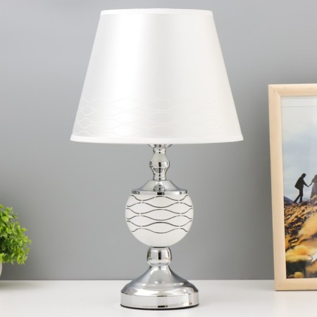 Limma table lamp E27 40W white chrome 26x26x43cm Risalux