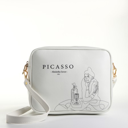 Women's bag over the shoulder Textura, small, white color