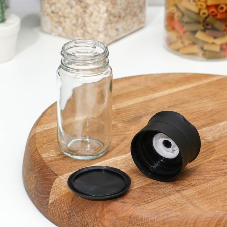 Mill for spices, assembled with a ceramic mechanism 100 ml, black color-3