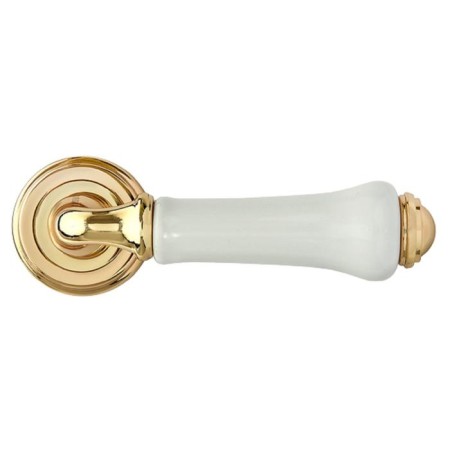 Door handle MH-41-Classic PG/W "UMBERTO", color gold, white-1